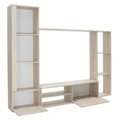 Garnero Arredamenti Parete Attrezzata A Terra|Pareti Attrezzate-Parete attrezzata 220x178h cm moderna rovere chiaro Rubino