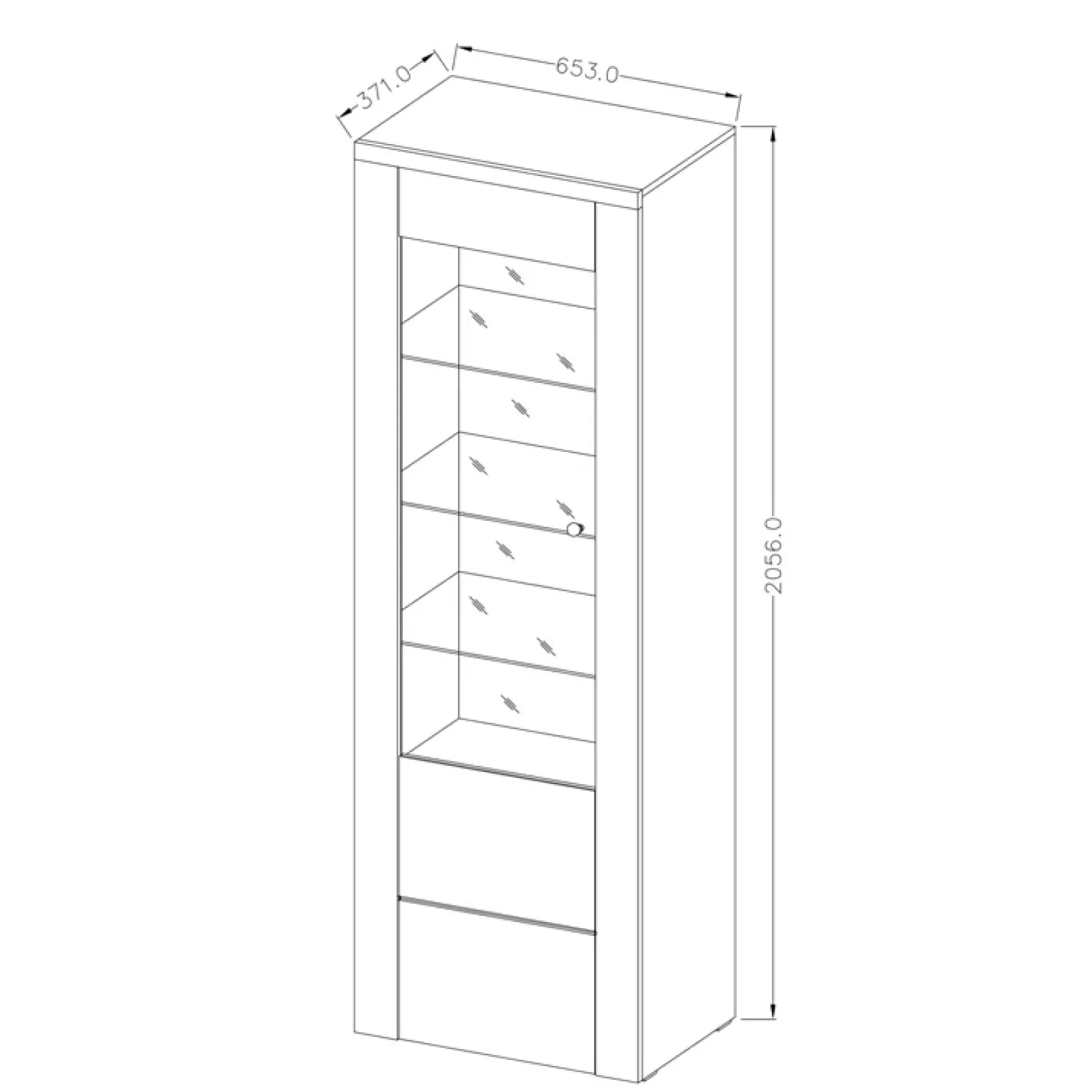 Garnero Arredamenti Parete Attrezzata A Terra|Pareti Attrezzate-Parete attrezzata 325x206h cm noce rovere grigio Paloma 2 Noce - Grigio