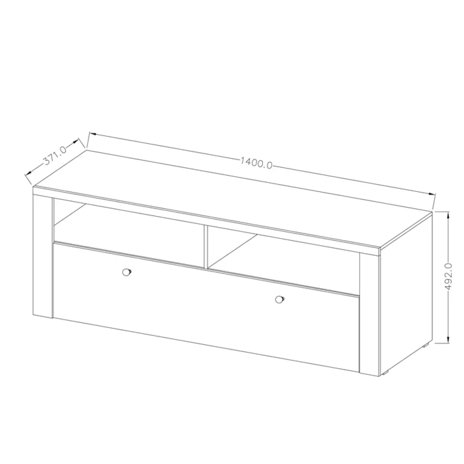 Garnero Arredamenti Parete Attrezzata A Terra|Pareti Attrezzate-Parete attrezzata 325x206h cm noce rovere grigio Paloma 2 Noce - Grigio