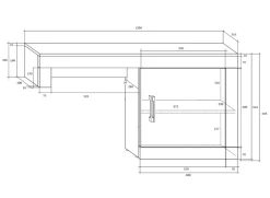 Garnero Arredamenti Parete Attrezzata A Terra|Pareti Attrezzate-Parete attrezzata 240x210h cm soggiorno bianco opaco nero lucido Susan Gihome® Bianco Opaco - Nero Lucido
