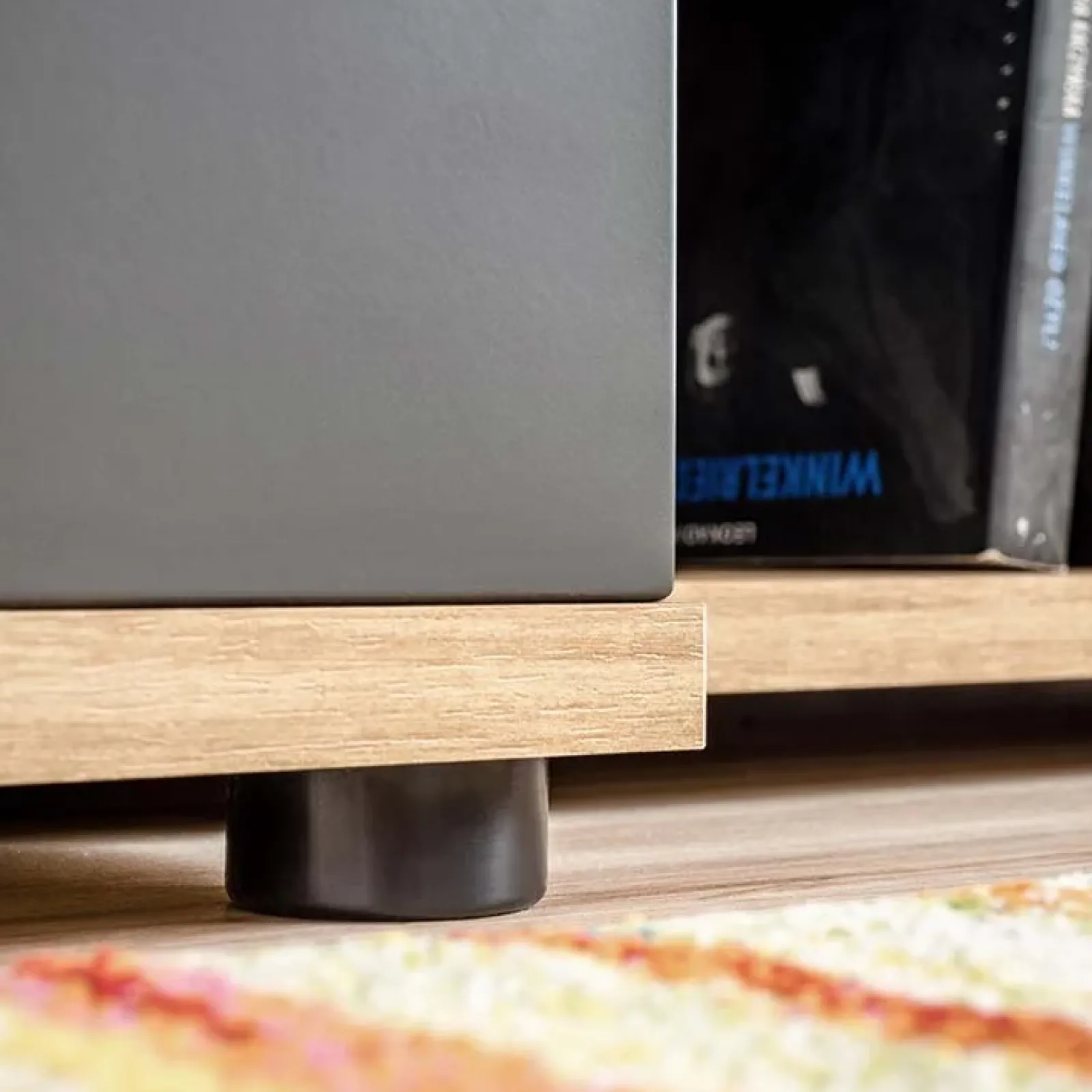 Garnero Arredamenti Parete Attrezzata A Terra|Pareti Attrezzate-Parete attrezzata 240x150h cm soggiorno rovere antracite Oviedo Gihome® Antracite - Rovere