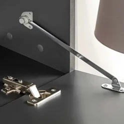 Garnero Arredamenti Parete Attrezzata A Terra|Pareti Attrezzate-Parete attrezzata 240x150h cm soggiorno rovere antracite Oviedo Gihome® Antracite - Rovere