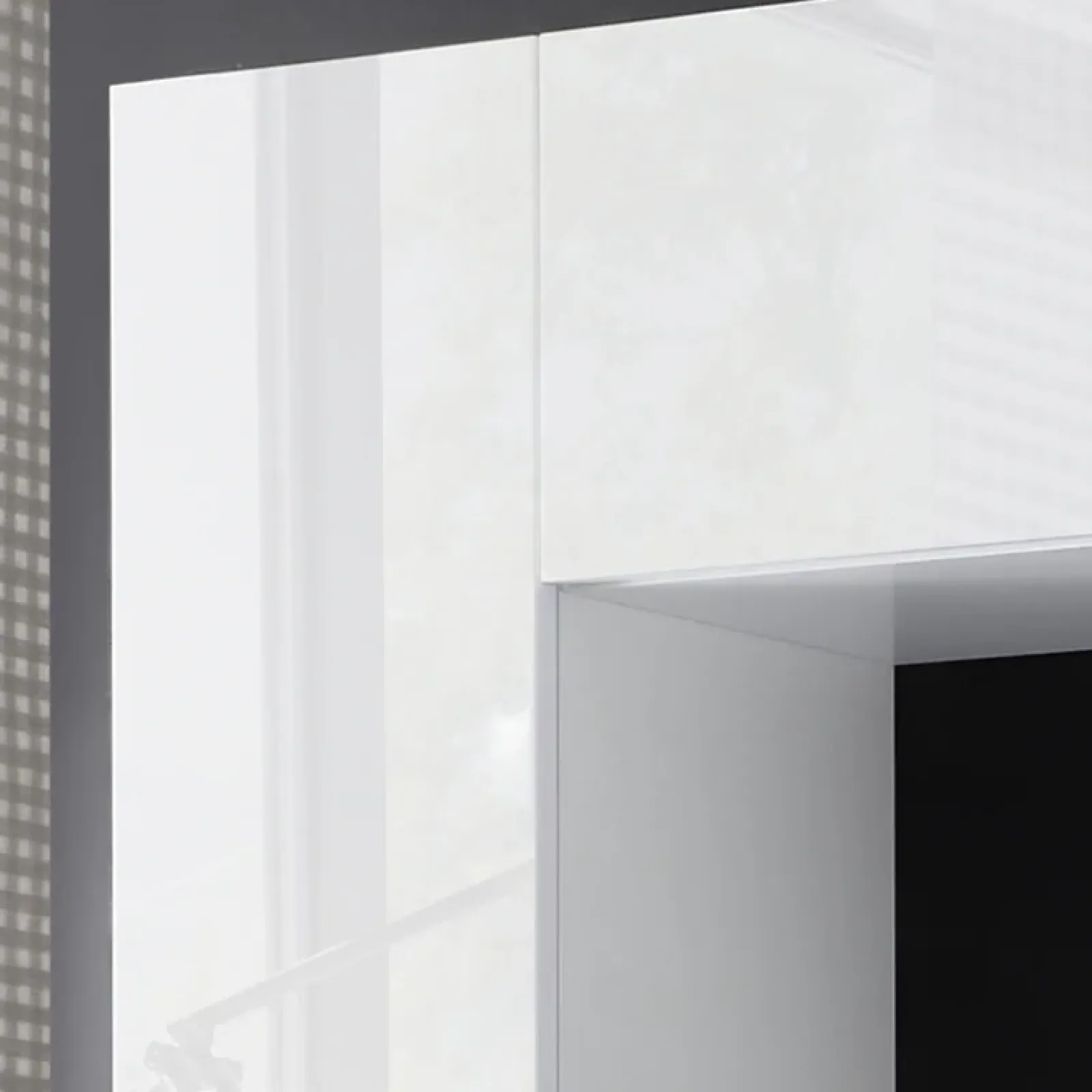 Garnero Arredamenti Parete Attrezzata A Terra|Pareti Attrezzate-Parete attrezzata 248x175h cm soggiorno Steppi 5 Bianco Lucido