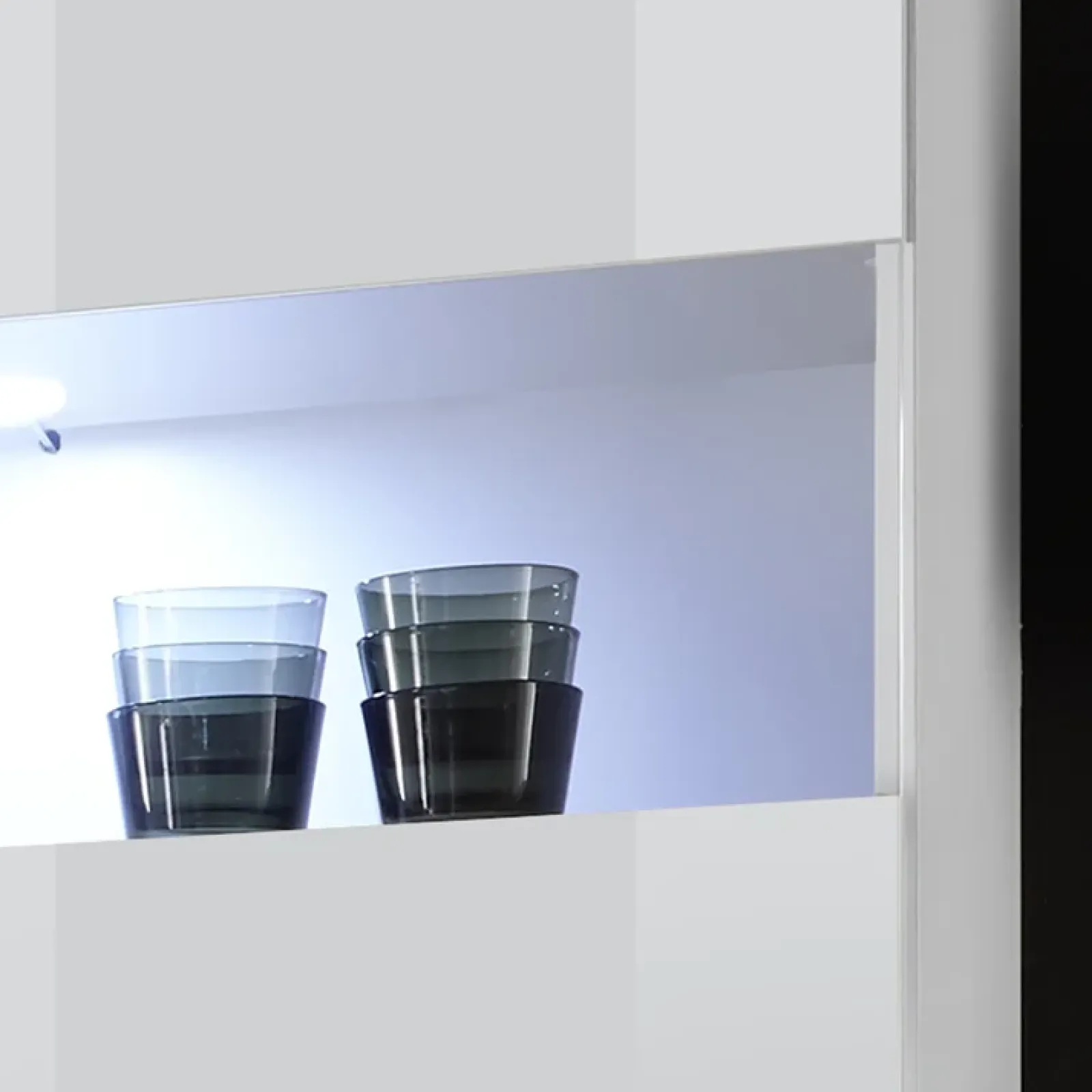 Garnero Arredamenti Parete Attrezzata A Terra|Pareti Attrezzate-Parete attrezzata 248x175h cm soggiorno Steppi 5 Bianco Lucido