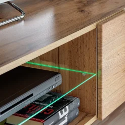 Garnero Arredamenti Parete Attrezzata Sospesa|Pareti Attrezzate-Parete attrezzata 210x160h cm soggiorno moderna rovere antracite Picasso