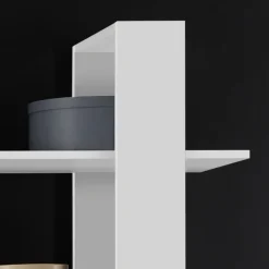 Garnero Arredamenti Parete Attrezzata A Terra|Pareti Attrezzate-Parete attrezzata 259x175h cm soggiorno bianco lucido Steppi 4