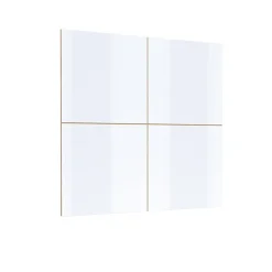Garnero Arredamenti Parete Attrezzata A Terra|Pareti Attrezzate-Parete attrezzata 200x196h cm soggiorno bianco lucido rovere Favorita Bianco Lucido - Rovere