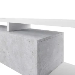 Garnero Arredamenti Parete Attrezzata A Terra|Pareti Attrezzate-Parete attrezzata 219x205h cm soggiorno bianco opaco Megan Gihome® Bianco Opaco - Cemento