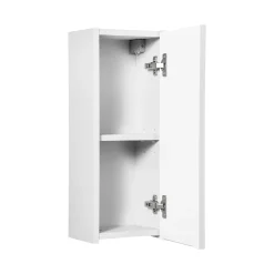 Garnero Arredamenti Pensili Per Bagno-Pensile bagno sospeso 20x57h cm cannettato 1 anta bianco Cleany Bianco Opaco