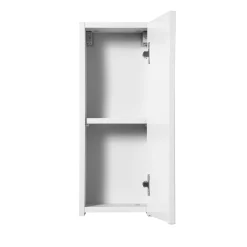Garnero Arredamenti Pensili Per Bagno-Pensile bagno sospeso 20x57h cm cannettato 1 anta bianco Cleany Bianco Opaco