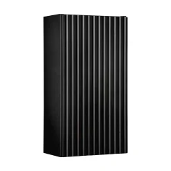 Garnero Arredamenti Pensili Per Bagno-Pensile bagno sospeso 30x57h cm cannettato 1 anta Cleany Nero