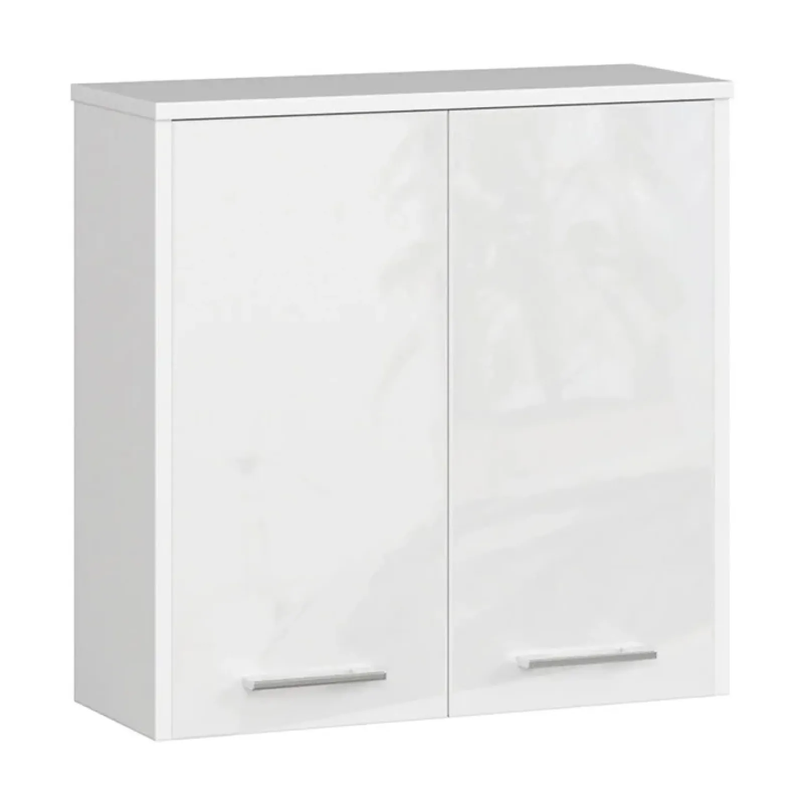 Garnero Arredamenti Pensili Per Bagno-Pensile bagno sospeso 60x60h cm 2 ante Woters Bianco Lucido