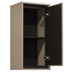 Garnero Arredamenti Pensili Per Bagno-Pensile bagno sospeso 35x72h cm 1 anta nero Linda Tortora