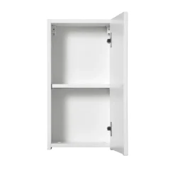 Garnero Arredamenti Pensili Per Bagno-Pensile bagno sospeso 30x57h cm cannettato 1 anta bianco Cleany Bianco Opaco