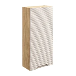 Garnero Arredamenti Pensili Per Bagno-Pensile bagno sospeso 35x75h cm 1 anta beige rovere Swim Beige - Rovere