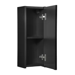 Garnero Arredamenti Pensili Per Bagno-Pensile bagno sospeso 20x57h cm cannettato 1 anta Cleany Nero