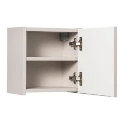 Garnero Arredamenti Pensili Per Bagno-Pensile cubo bagno sospeso 30x30h cm cannettato 1 anta Cleany Beige