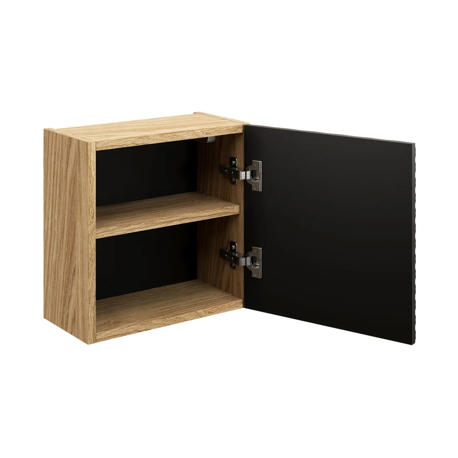 Garnero Arredamenti Pensili Per Bagno-Pensile cubo bagno sospeso 35x35h cm 1 anta nero rovere Swim Nero - Rovere