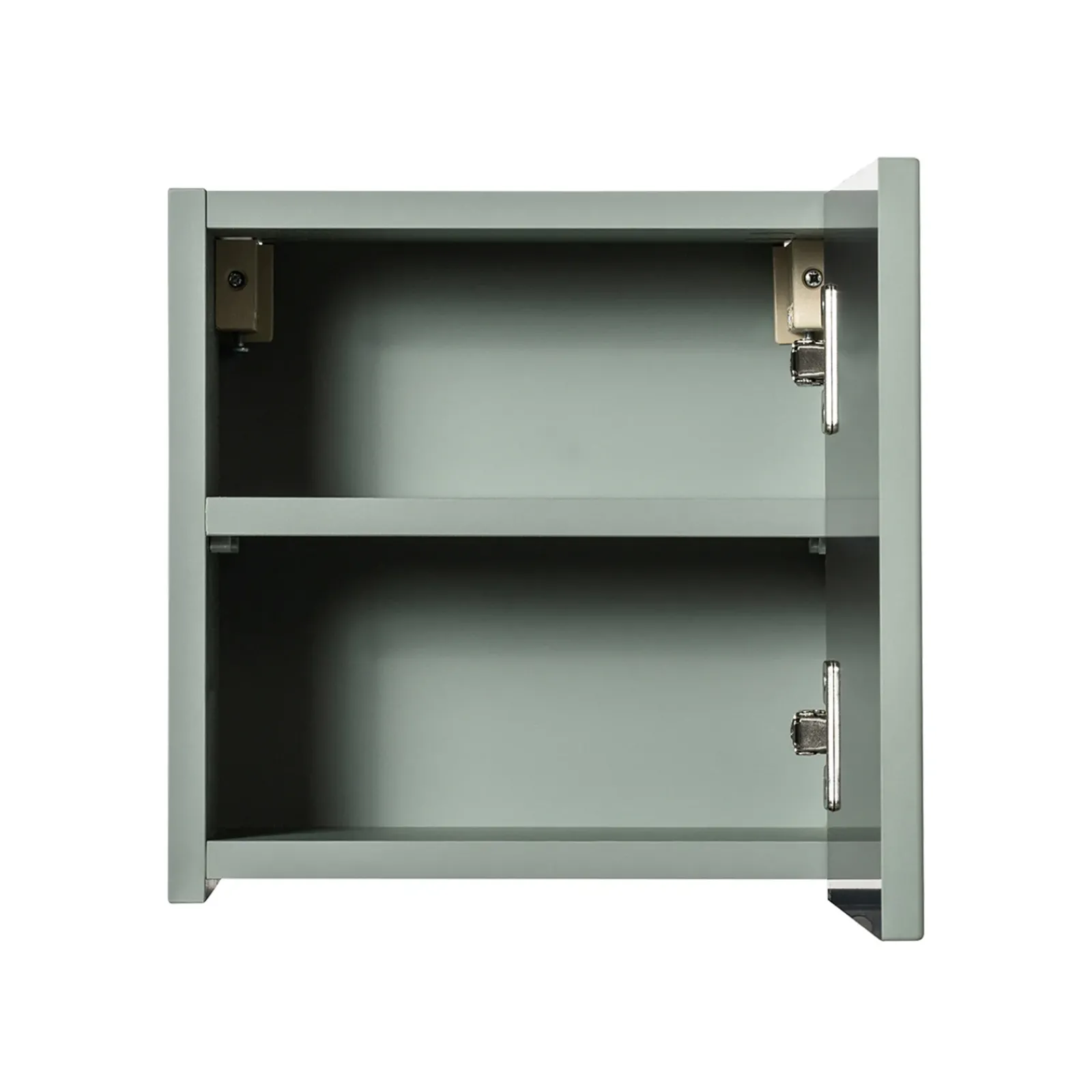 Garnero Arredamenti Pensili Per Bagno-Pensile cubo bagno sospeso 30x30h cm cannettato 1 anta verde salvia Greeny