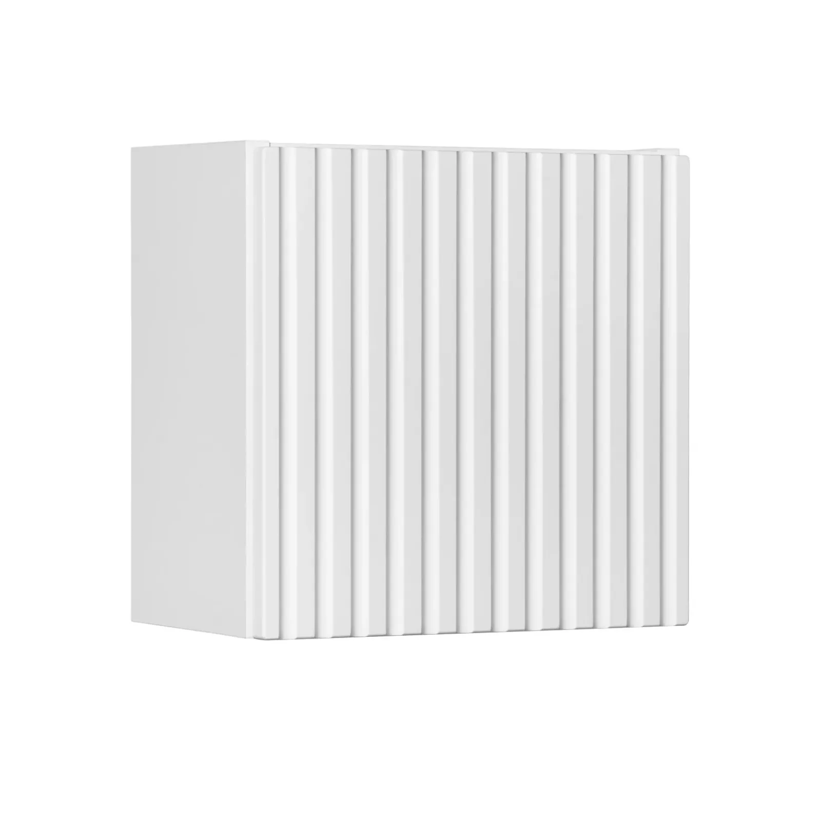 Garnero Arredamenti Pensili Per Bagno-Pensile cubo bagno sospeso 30x30h cm cannettato 1 anta bianco Cleany Bianco Opaco