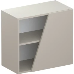 Garnero Arredamenti Mensole E Pensili-Pensile cubo sospeso 1 anta tagliata 55x50cm Sunset Beige