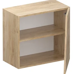 Garnero Arredamenti Mensole E Pensili-Pensile cubo sospeso 1 anta tagliata 55x50cm Sunset Rovere Chiaro