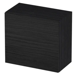 Garnero Arredamenti Pensili Per Bagno-Pensile cubo sospeso bagno 55x50h cm 1 anta reversibile frassinato Sunset Nero