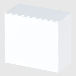 Garnero Arredamenti Pensili Per Bagno-Pensile cubo sospeso bagno 55x50h cm 1 anta reversibile Sunset Bianco Lucido