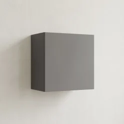 Garnero Arredamenti Mensole E Pensili-Pensile cubo sospeso 55x50h cm 1 anta reversibile Sunset Grigio scuro