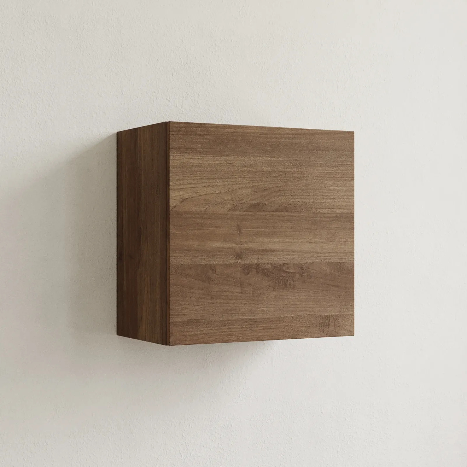 Garnero Arredamenti Mensole E Pensili|Mensole E Pensili-Pensile cubo sospeso 55x50h cm 1 anta reversibile rovere scuro Sunset Noce