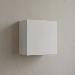 Garnero Arredamenti Mensole E Pensili-Pensile cubo sospeso 55x50h cm 1 anta reversibile Sunset Grigio chiaro