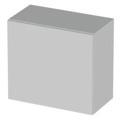 Garnero Arredamenti Mensole E Pensili-Pensile cubo sospeso 55x50h cm 1 anta reversibile Sunset Grigio chiaro