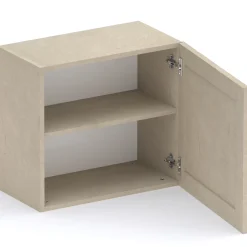 Garnero Arredamenti Mensole E Pensili-Pensile cubo sospeso 55x50h cm 1 anta reversibile con telaio tortora Sunset