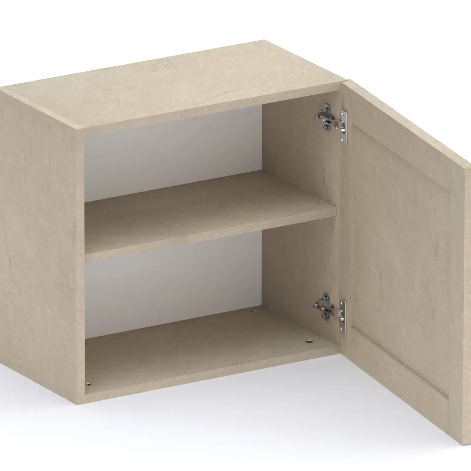 Garnero Arredamenti Mensole E Pensili-Pensile cubo sospeso 55x50h cm 1 anta reversibile con telaio tortora Sunset