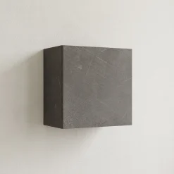 Garnero Arredamenti Mensole E Pensili-Pensile cubo sospeso 55x50h cm 1 anta reversibile Sunset Antracite