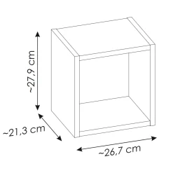 Garnero Arredamenti Pensili Per Bagno-Pensile cubo 27x28h cm Corallo Beige