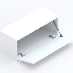 Garnero Arredamenti Mensole E Pensili-Pensile da parete orizzontale 69x29h cm 1 anta reversibile Sunset Bianco Lucido