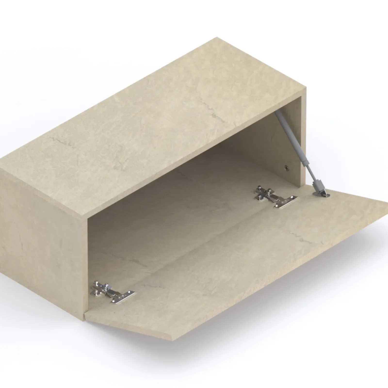 Garnero Arredamenti Mensole E Pensili-Pensile da parete orizzontale 69x29h cm 1 anta reversibile Sunset Tortora