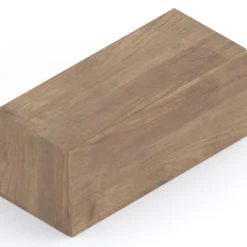 Garnero Arredamenti Mensole E Pensili-Pensile da parete orizzontale 69x29h cm 1 anta reversibile rovere scuro Sunset Noce