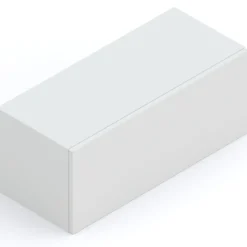 Garnero Arredamenti Mensole E Pensili-Pensile da parete orizzontale 69x29h cm 1 anta reversibile Sunset Grigio chiaro