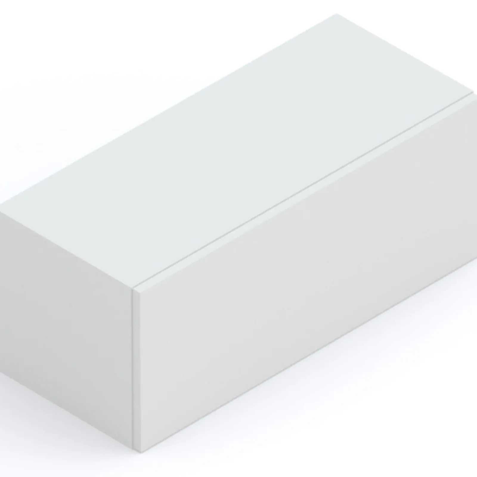 Garnero Arredamenti Mensole E Pensili-Pensile da parete orizzontale 69x29h cm 1 anta reversibile Sunset Grigio chiaro