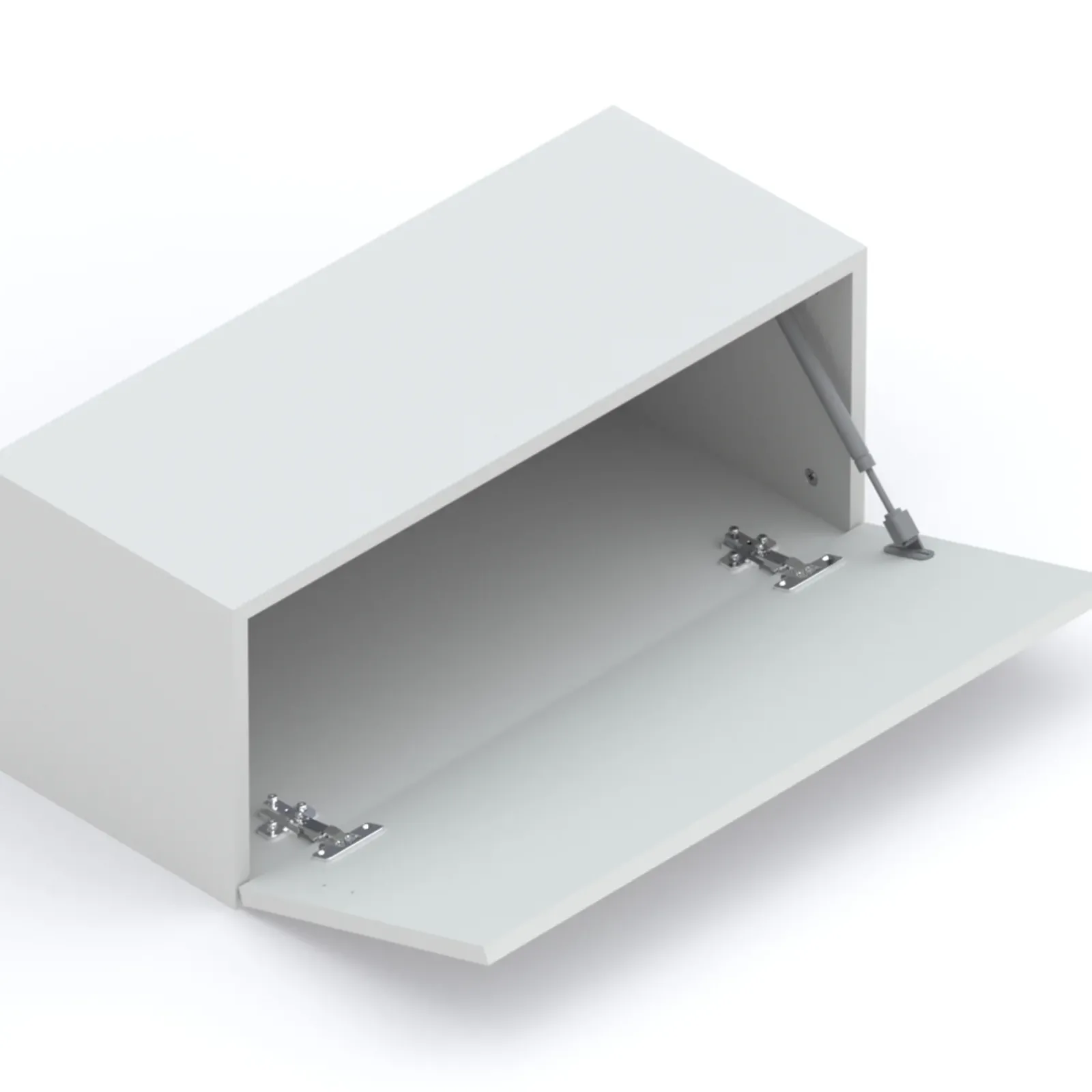 Garnero Arredamenti Mensole E Pensili-Pensile da parete orizzontale 69x29h cm 1 anta reversibile Sunset Grigio chiaro