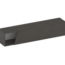 Garnero Arredamenti Mensole E Pensili-Pensile orizzontale 138x29h cm 1 anta tagliata soggiorno nero Sunset Ossido