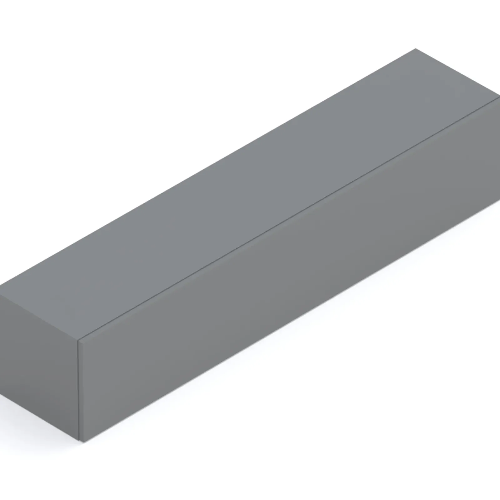 Garnero Arredamenti Mensole E Pensili-Pensile orizzontale 138x29h cm 1 anta reversibile moderno Sunset Grigio scuro