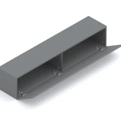 Garnero Arredamenti Mensole E Pensili-Pensile orizzontale 138x29h cm 1 anta reversibile moderno Sunset Grigio scuro