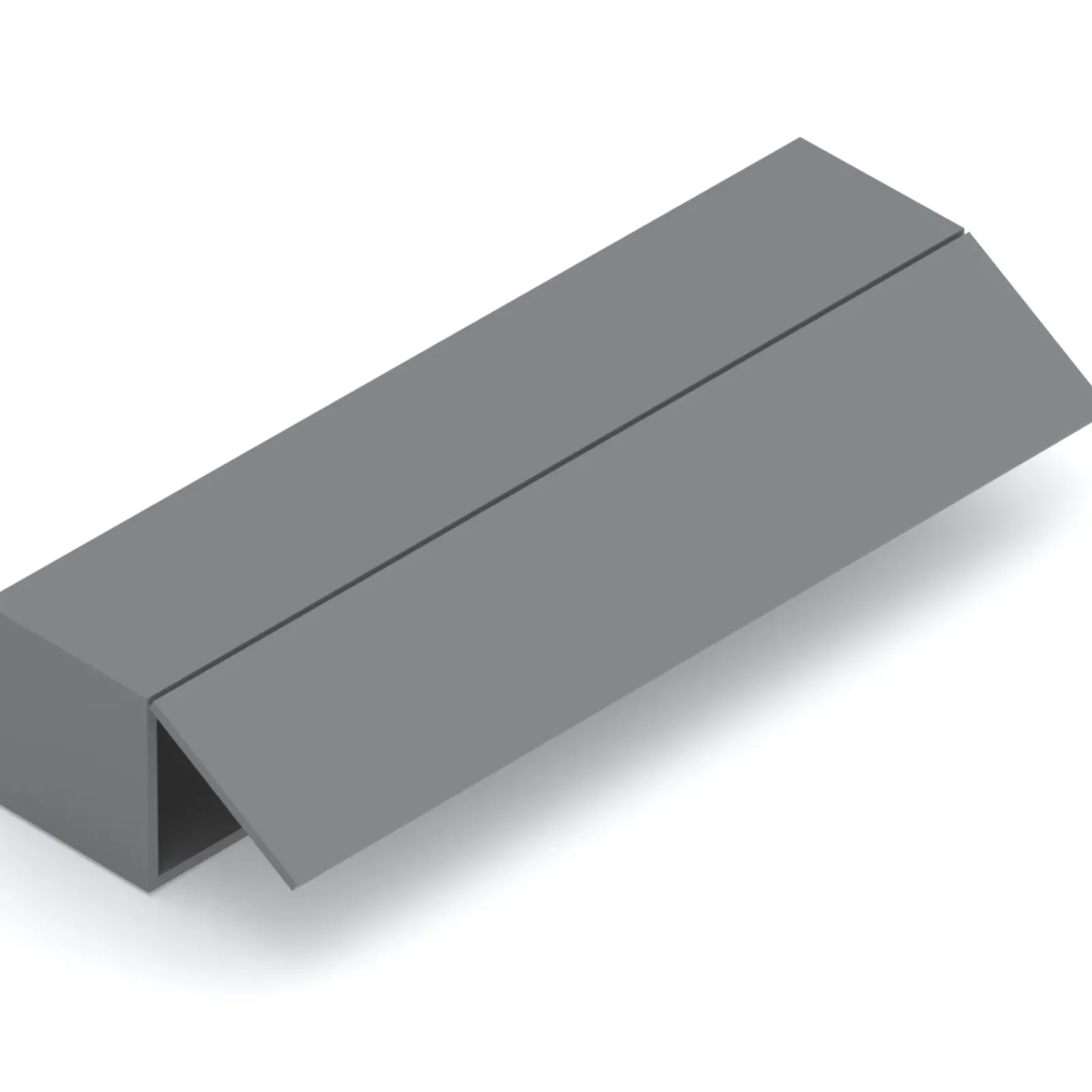 Garnero Arredamenti Mensole E Pensili-Pensile orizzontale 138x29h cm 1 anta reversibile moderno Sunset Grigio scuro