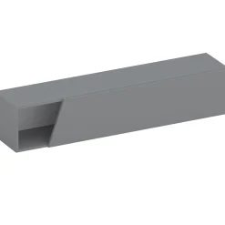 Garnero Arredamenti Mensole E Pensili-Pensile orizzontale 138x29h cm 1 anta tagliata soggiorno Sunset Grigio scuro