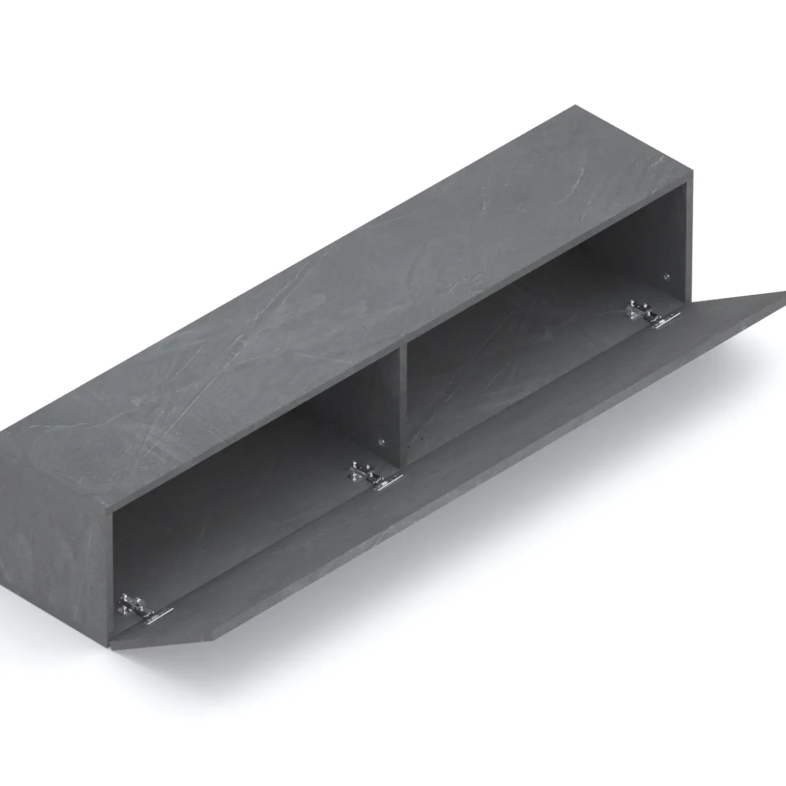 Garnero Arredamenti Mensole E Pensili-Pensile orizzontale 138x29h cm 1 anta reversibile moderno Sunset Antracite