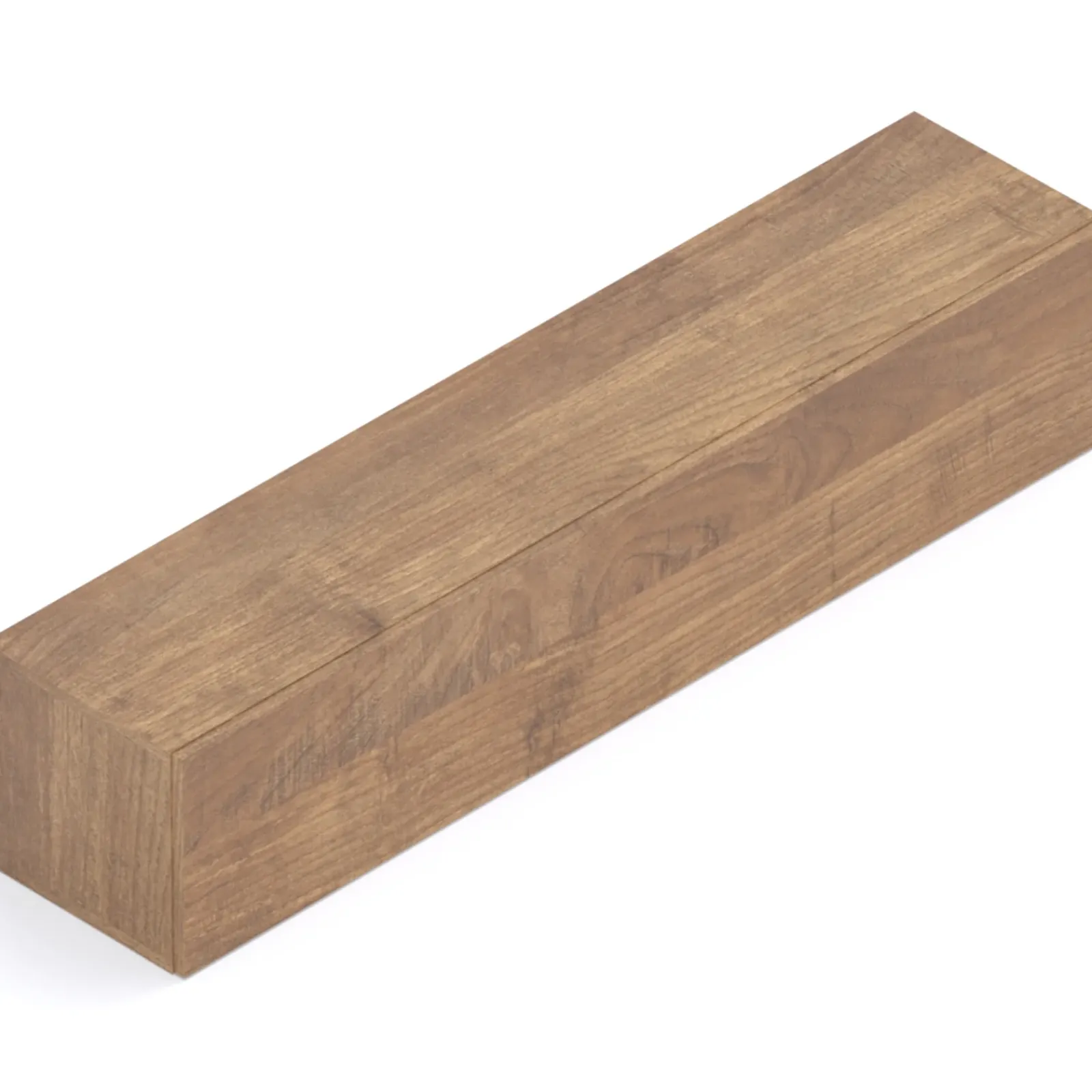 Garnero Arredamenti Mensole E Pensili|Mensole E Pensili-Pensile orizzontale 138x29h cm 1 anta reversibile moderno rovere scuro Sunset Noce