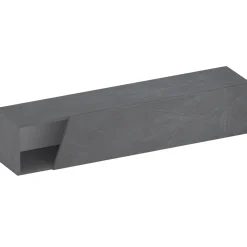 Garnero Arredamenti Mensole E Pensili-Pensile orizzontale 138x29h cm 1 anta tagliata soggiorno Sunset Antracite
